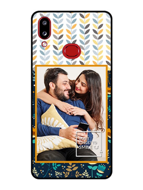 Custom Galaxy M01s Custom Glass Mobile Case - Pattern Design