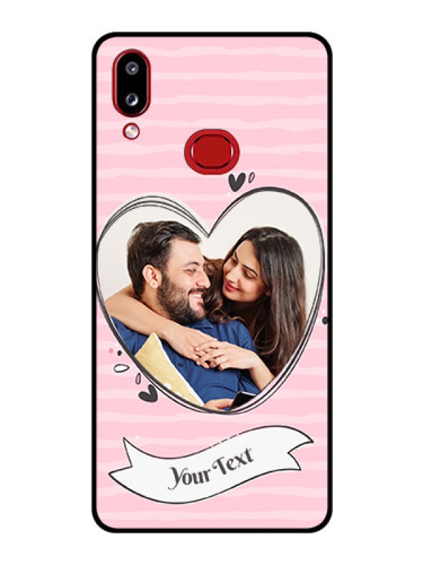 Custom Galaxy M01s Custom Glass Phone Case - Vintage Heart Design