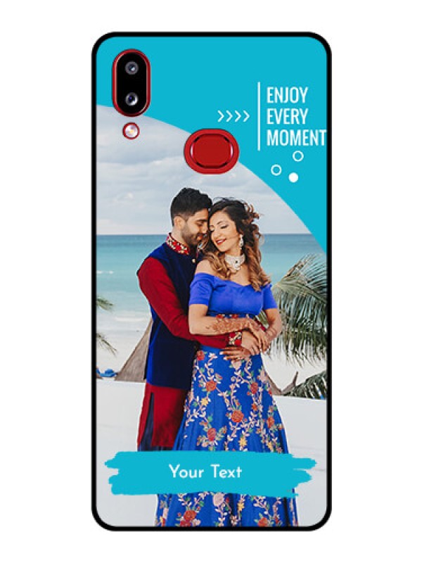 Custom Galaxy M01s Custom Glass Mobile Case - Happy Moment Design