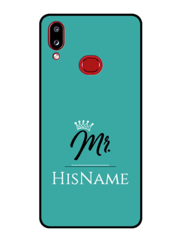 Custom Galaxy M01s Custom Glass Phone Case Mr with Name