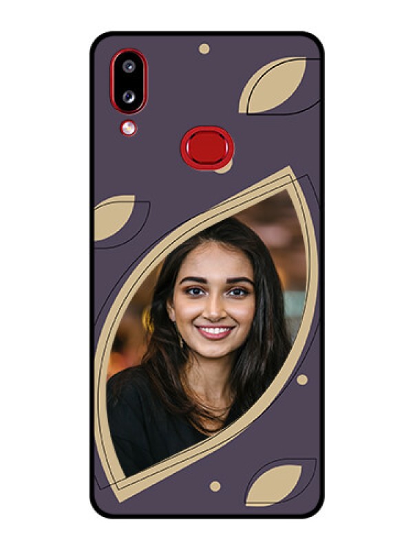 Custom Galaxy M01s Custom Glass Mobile Case - Falling Leaf Design