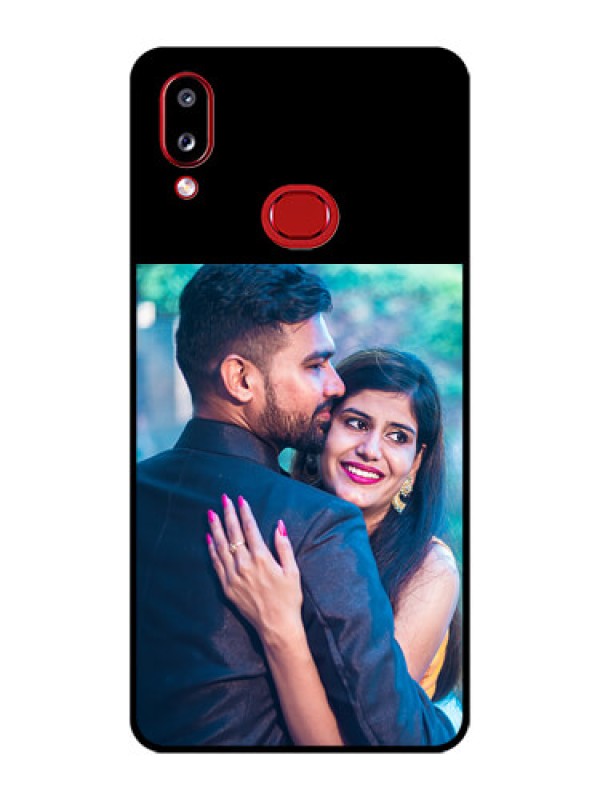 Custom Galaxy M01S Custom Glass Phone Case - Upload Full Picture With Custom Color Design