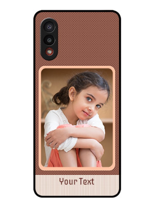 Custom Galaxy M02 Custom Glass Phone Case - Simple Pic Upload Design