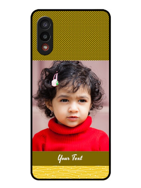 Custom Galaxy M02 Custom Glass Phone Case - Simple Green Color Design