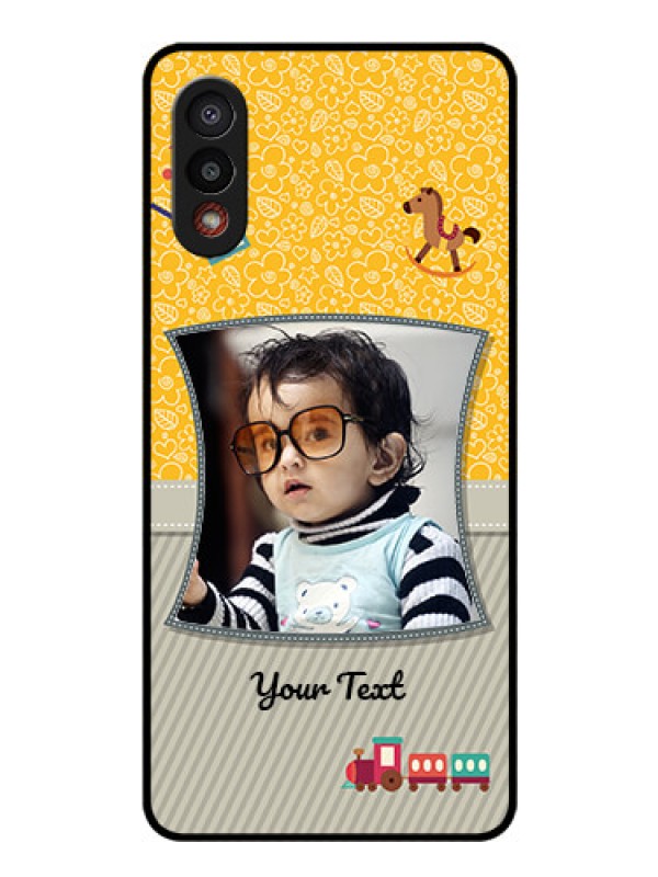 Custom Galaxy M02 Personalized Glass Phone Case - Baby Picture Upload Design