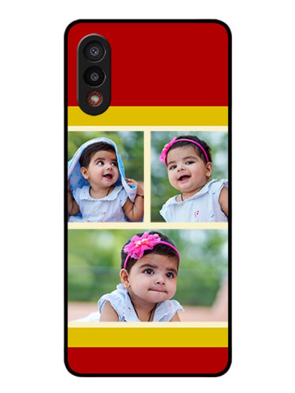 Custom Galaxy M02 Custom Glass Mobile Case - Multiple Pic Upload Design