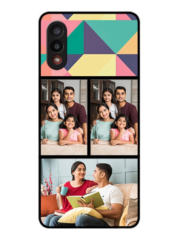 Custom Galaxy M02 Custom Glass Phone Case - Bulk Pic Upload Design