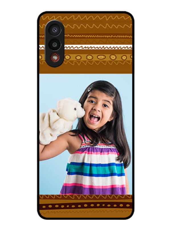 Custom Galaxy M02 Custom Glass Phone Case - Friends Picture Upload Design 