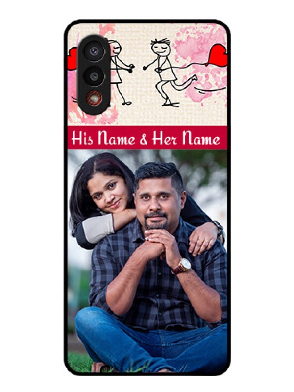 Custom Galaxy M02 Photo Printing on Glass Case - You and Me Case Design