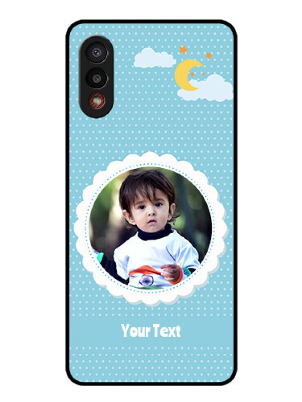 Custom Galaxy M02 Personalised Glass Phone Case - Violet Pattern Design