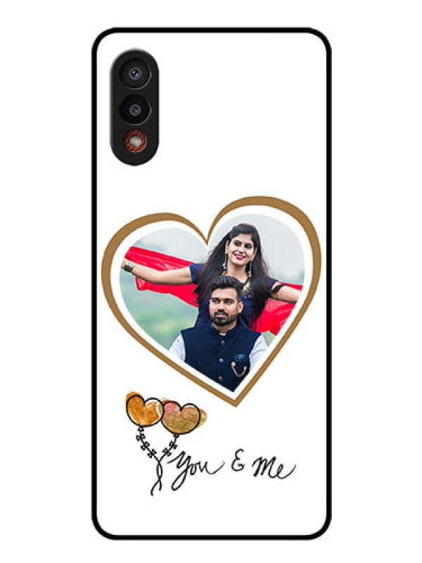Custom Galaxy M02 Custom Glass Mobile Case - You & Me Design