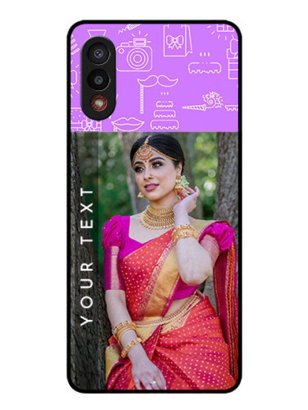 Custom Galaxy M02 Custom Glass Mobile Case - Birthday Icons Design