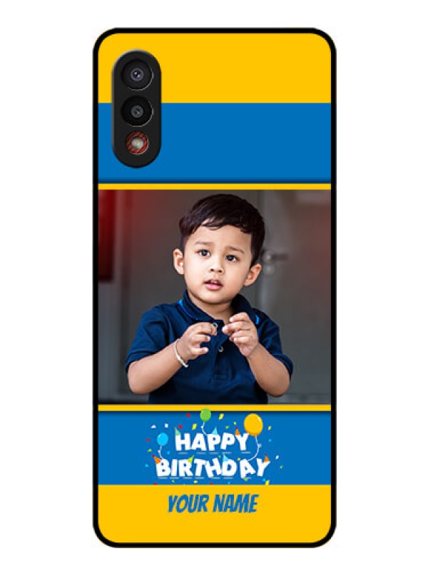 Custom Galaxy M02 Custom Glass Mobile Case - Birthday Wishes Design