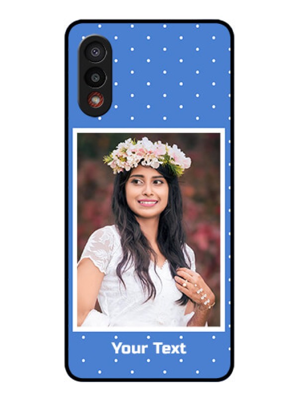 Custom Galaxy M02 Photo Printing on Glass Case - Polka dots design