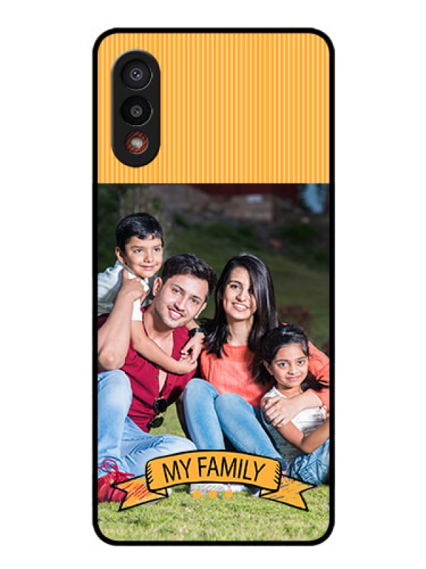 Custom Galaxy M02 Custom Glass Phone Case - My Family Design