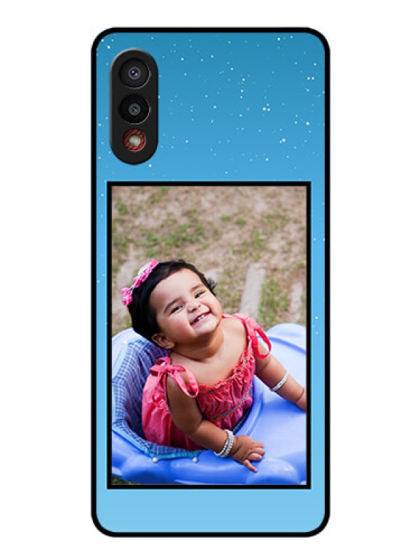 Custom Galaxy M02 Custom Glass Mobile Case - Wave Pattern Colorful Design