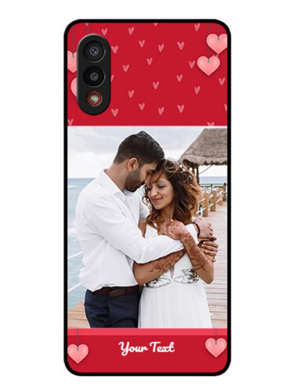 Custom Galaxy M02 Custom Glass Phone Case - Valentines Day Design