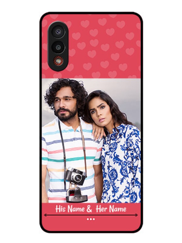 Custom Galaxy M02 Photo Printing on Glass Case - Simple Love Design