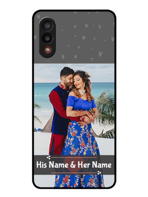 Custom Galaxy M02 Custom Glass Mobile Case - Buy Love Design with Photo Online