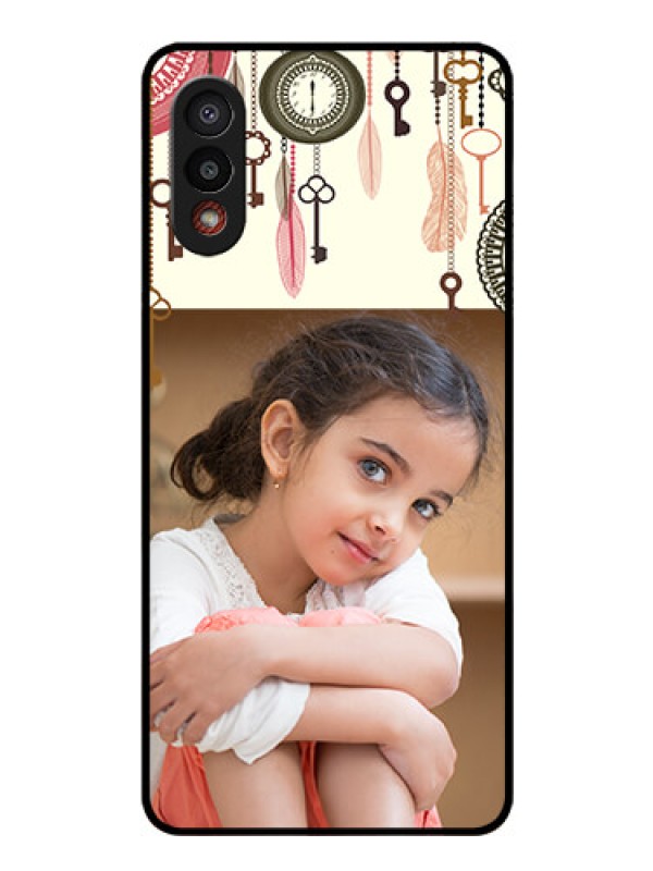 Custom Galaxy M02 Custom Glass Mobile Case - Boho Style Design