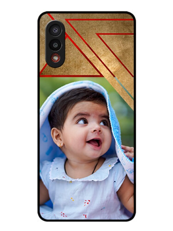 Custom Galaxy M02 Personalized Glass Phone Case - Gradient Abstract Texture Design