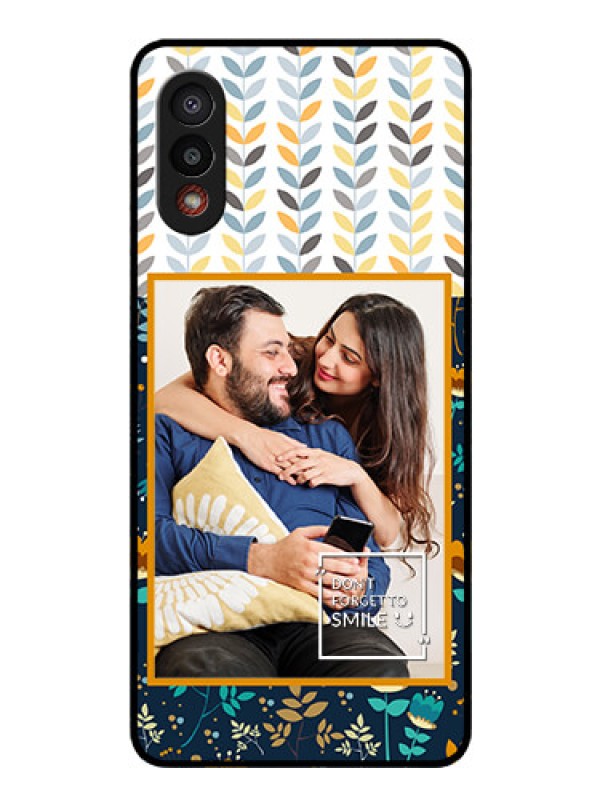 Custom Galaxy M02 Custom Glass Mobile Case - Pattern Design