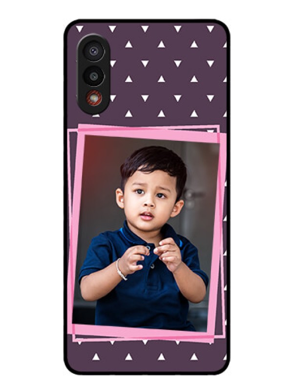 Custom Galaxy M02 Custom Glass Mobile Case - Triangle Pattern Dotted Design