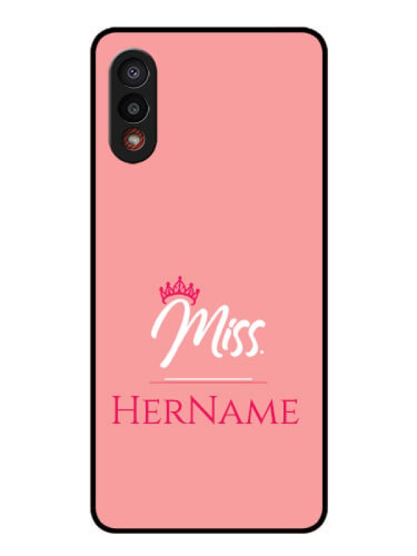 Custom Galaxy M02 Custom Glass Phone Case Mrs with Name