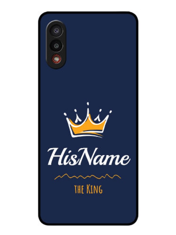 Custom Galaxy M02 Glass Phone Case King with Name