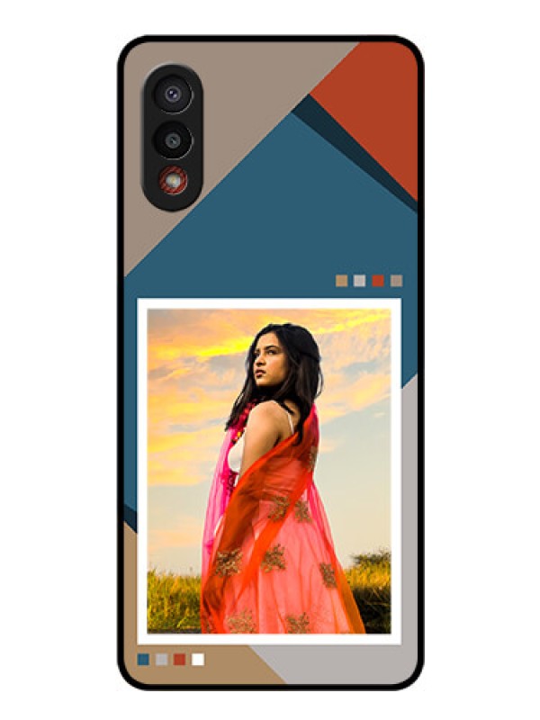 Custom Galaxy M02 Personalized Glass Phone Case - Retro color pallet Design