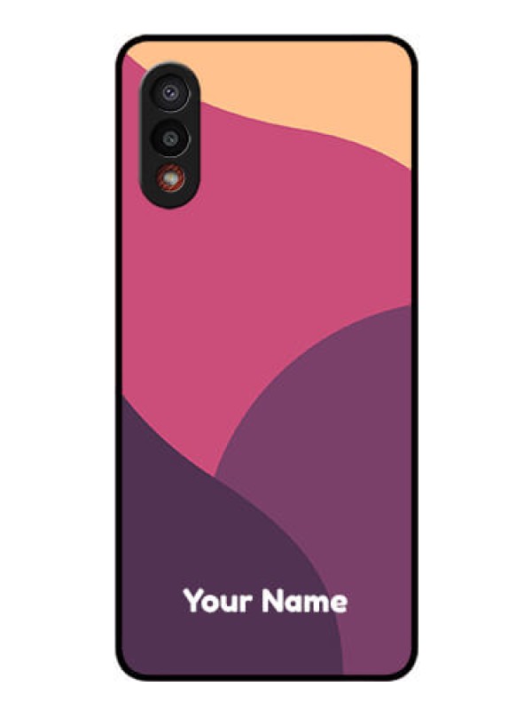 Custom Galaxy M02 Custom Glass Phone Case - Mixed Multi-colour abstract art Design