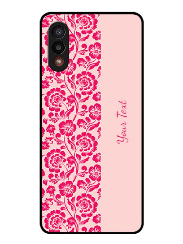 Custom Galaxy M02 Custom Glass Phone Case - Attractive Floral Pattern Design