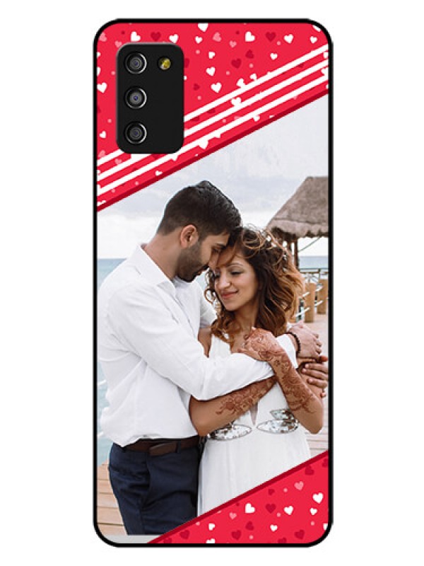 Custom Galaxy M02s Custom Glass Mobile Case  - Valentines Gift Design
