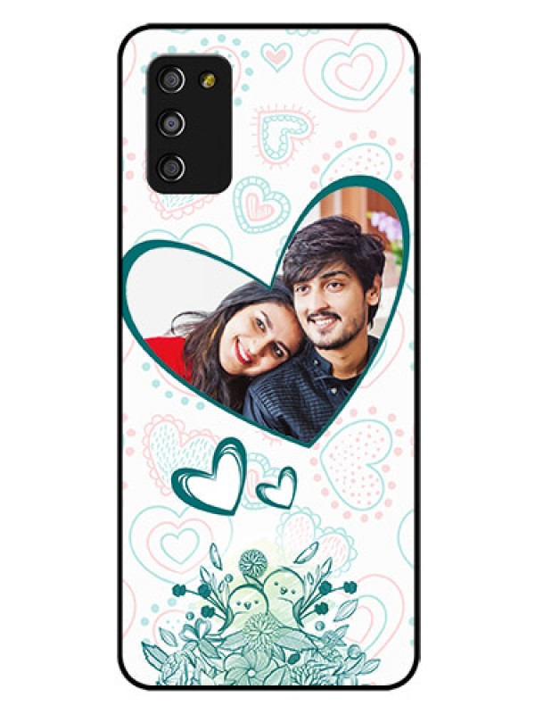 Custom Galaxy M02s Photo Printing on Glass Case  - Premium Couple Design
