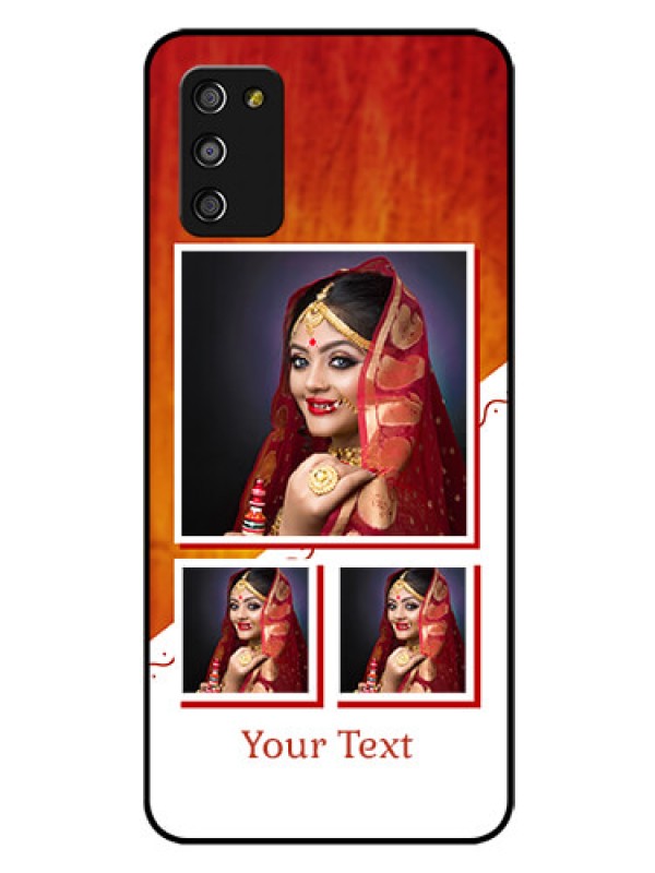 Custom Galaxy M02s Custom Glass Phone Case  - Wedding Memories Design  