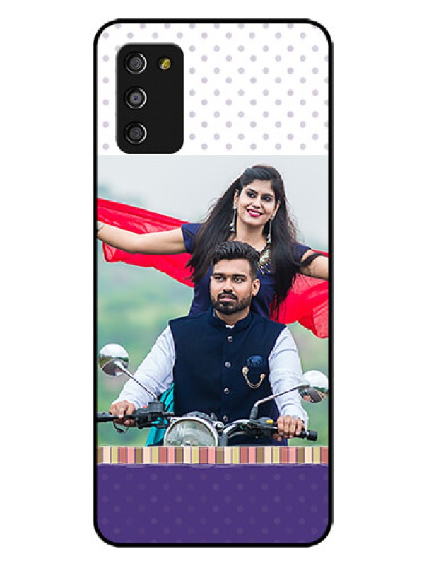 Custom Galaxy M02s Photo Printing on Glass Case  - Cute Family Design