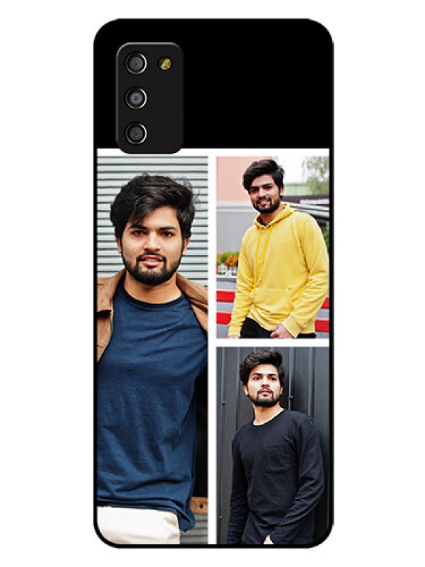 Custom Galaxy M02s Photo Printing on Glass Case  - Upload Multiple Picture Design