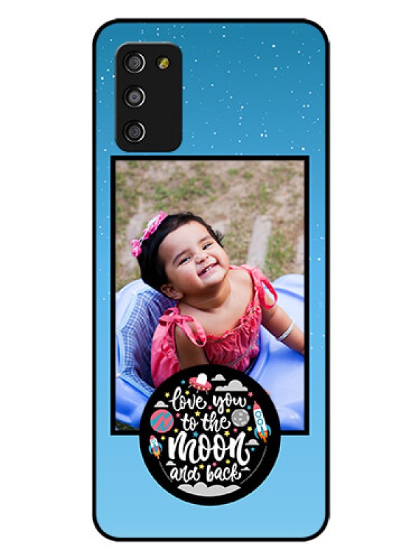 Custom Galaxy M02s Custom Glass Mobile Case  - Wave Pattern Colorful Design