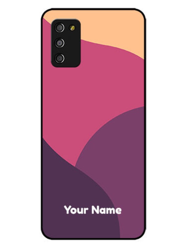 Custom Galaxy M02s Custom Glass Phone Case - Mixed Multi-colour abstract art Design