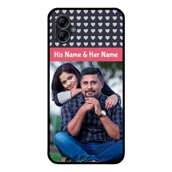 Galaxy M04 Custom Glass Mobile Case - Love Symbols Design