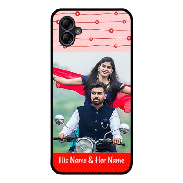 Galaxy M04 Personalized Glass Phone Case - Red Pattern Case Design Galaxy M04 Personalized Glass Phone Case - Red Pattern Case Design