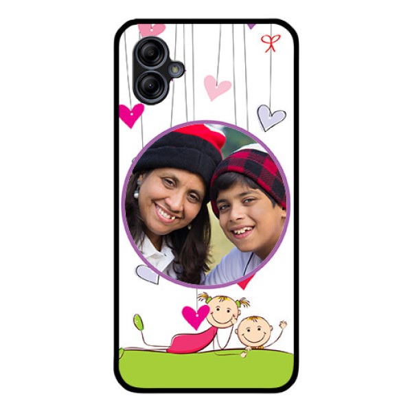 Galaxy M04 Photo Printing on Glass Case - Cute Kids Phone Case Design