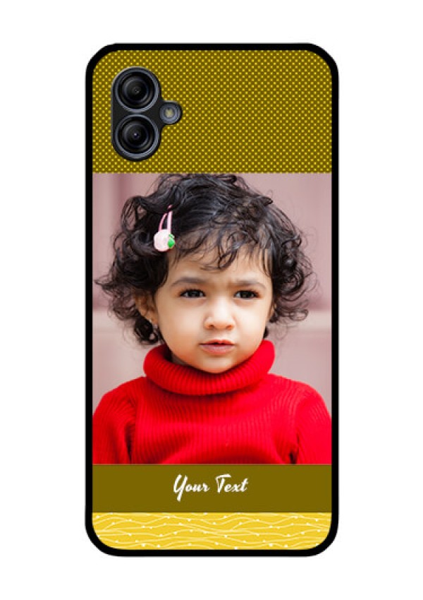 Galaxy M04 Custom Glass Phone Case - Simple Green Color Design