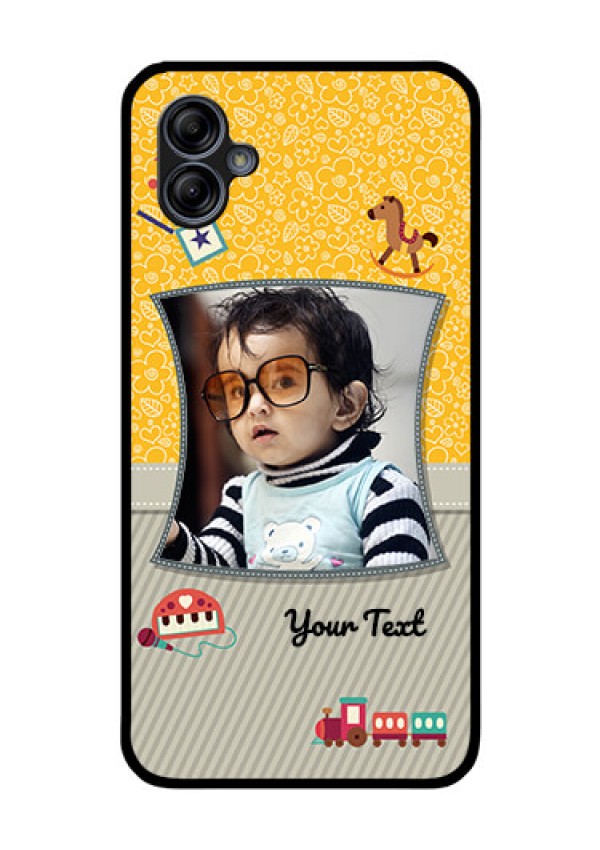 Galaxy M04 Personalized Glass Phone Case - Baby Picture Upload Design