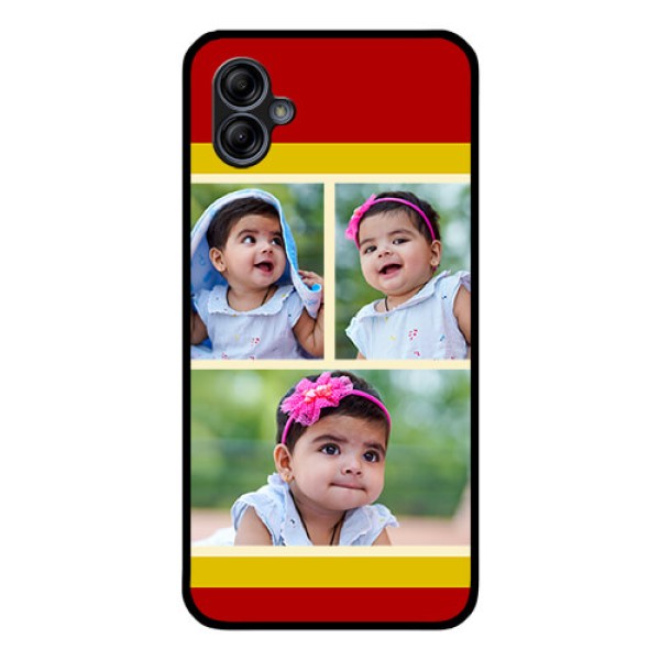 Galaxy M04 Custom Glass Mobile Case - Multiple Pic Upload Design