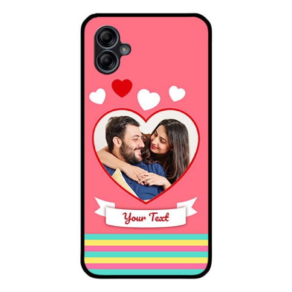 Galaxy M04 Photo Printing on Glass Case - Love Doodle Design