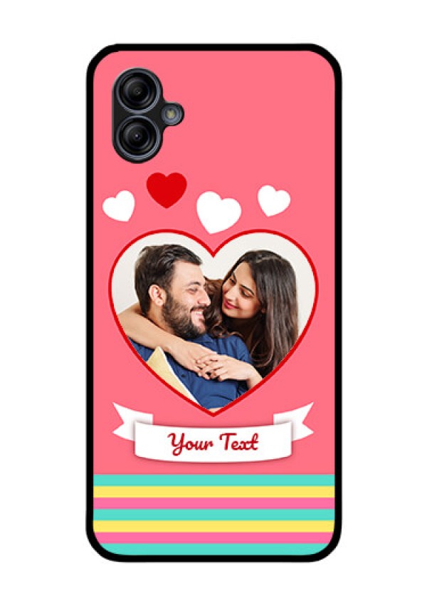 Galaxy M04 Photo Printing on Glass Case - Love Doodle Design