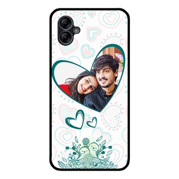 Galaxy M04 Photo Printing on Glass Case - Premium Couple Design Galaxy M04 Photo Printing on Glass Case - Premium Couple Design