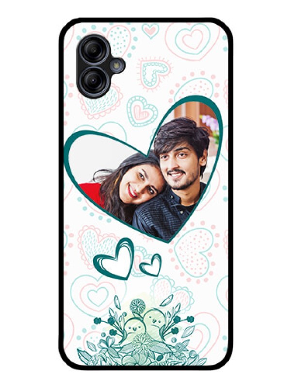 Custom Galaxy M04 Photo Printing on Glass Case - Premium Couple Design
