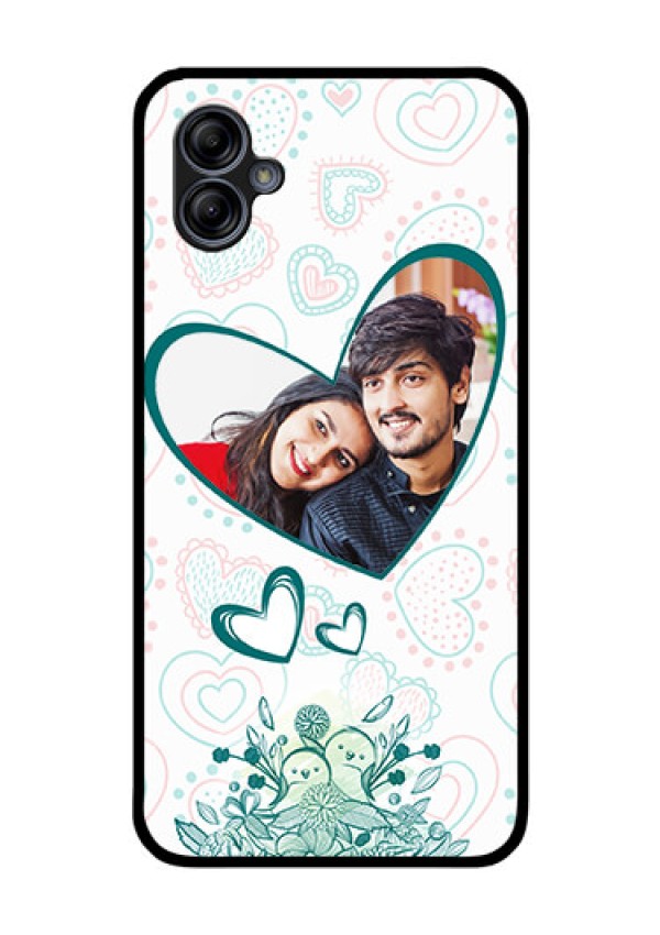 Galaxy M04 Photo Printing on Glass Case - Premium Couple Design